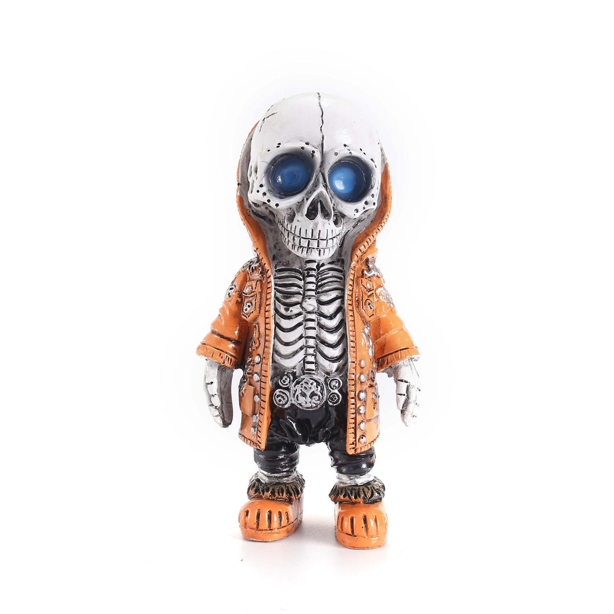 Halloween Skeleton Doll Resin Decor With Gothic Charm