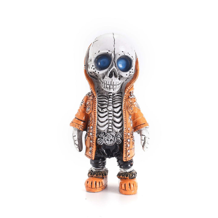 Halloween Skeleton Doll Resin Decor With Gothic Charm