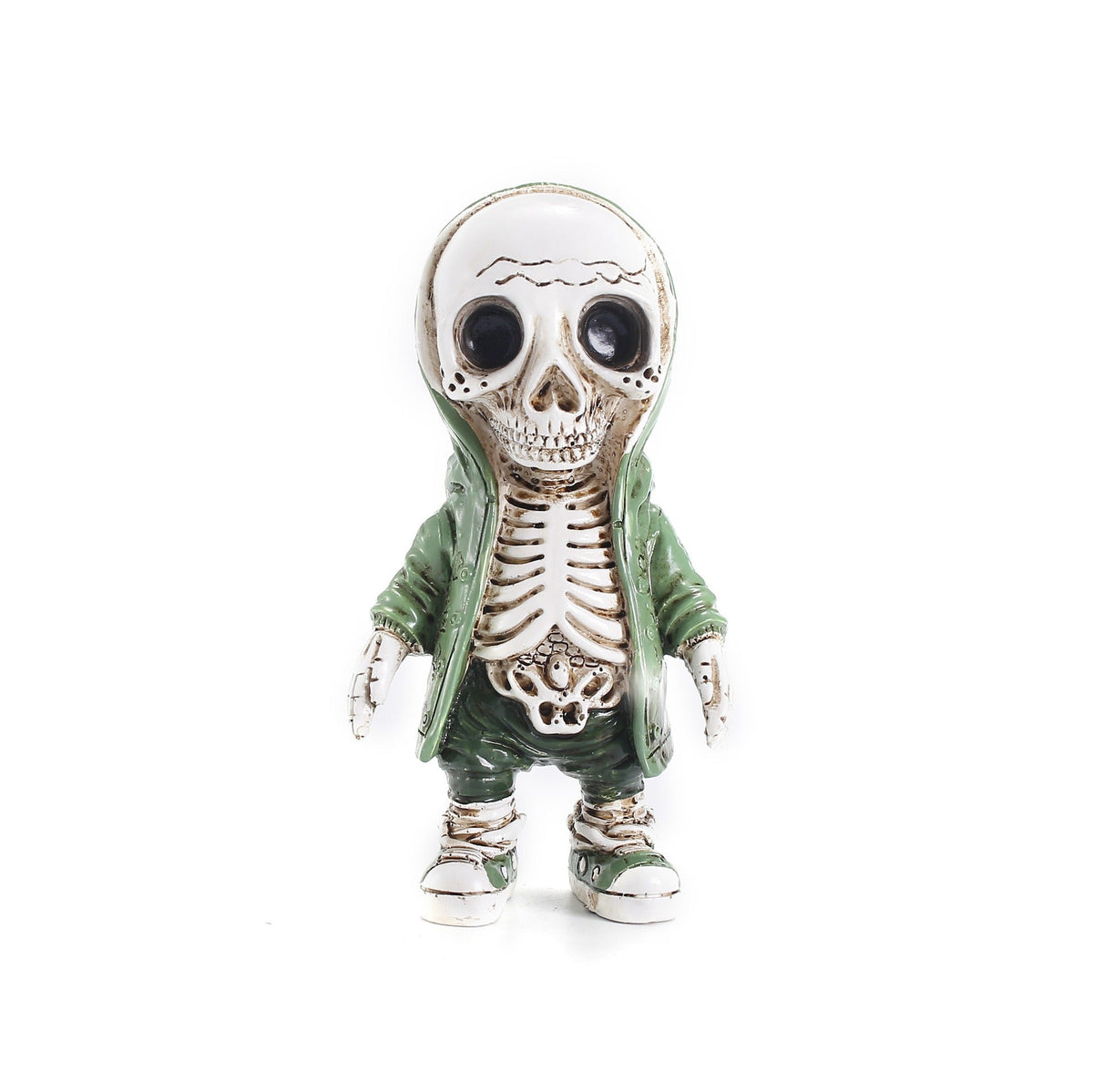 Halloween Skeleton Doll Resin Decor With Gothic Charm