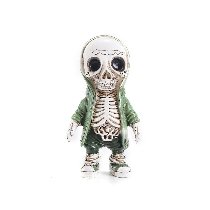 Halloween Skeleton Doll Resin Decor With Gothic Charm