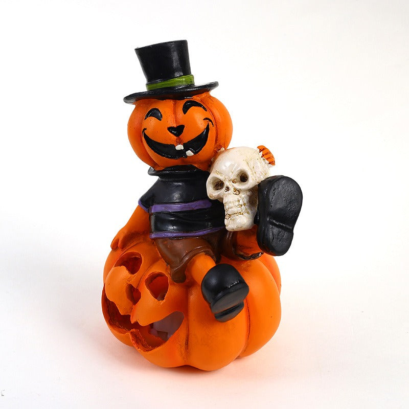 Colorful Luminous Halloween Pumpkin Lantern Centerpiece