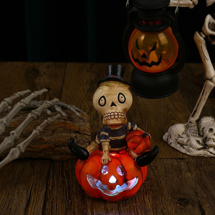 Colorful Luminous Halloween Pumpkin Lantern Centerpiece