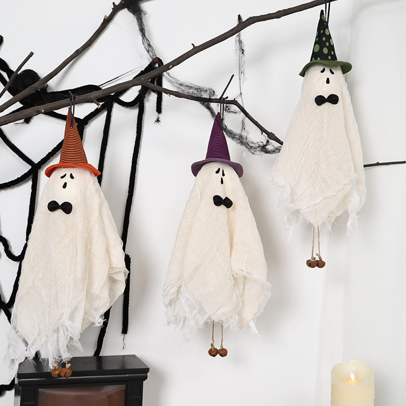 Halloween Ghost Wind Chime Decorations for Spooky Displays