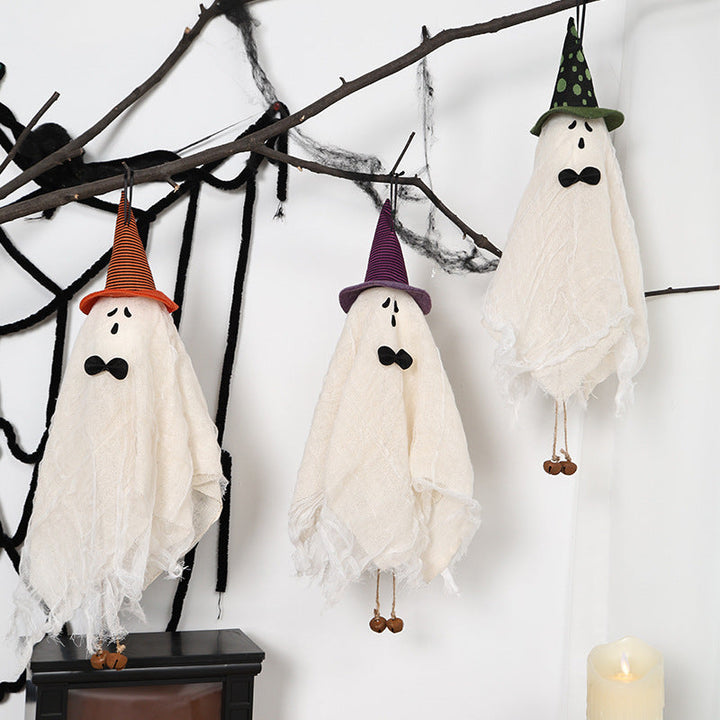 Halloween Ghost Wind Chime Decorations for Spooky Displays