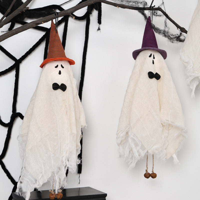 Halloween Ghost Wind Chime Decorations for Spooky Displays