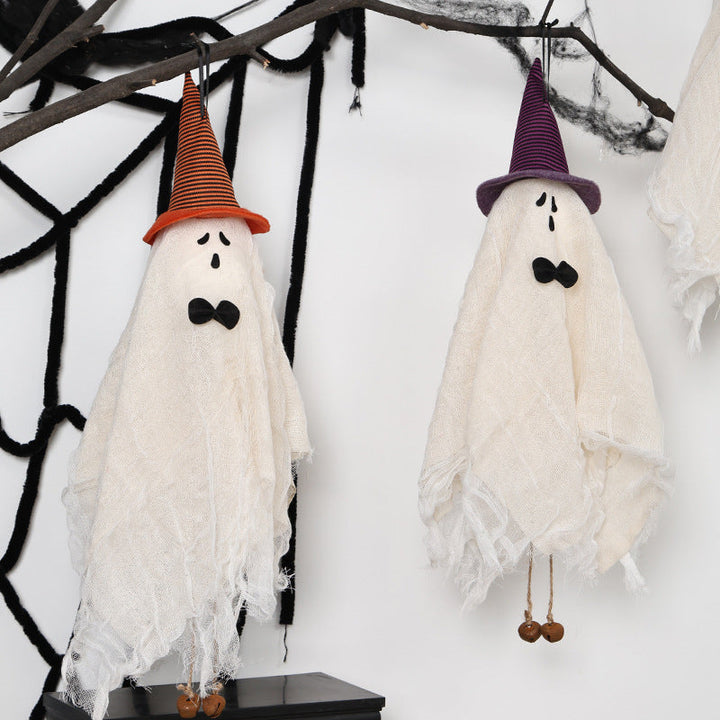 Halloween Ghost Wind Chime Decorations for Spooky Displays