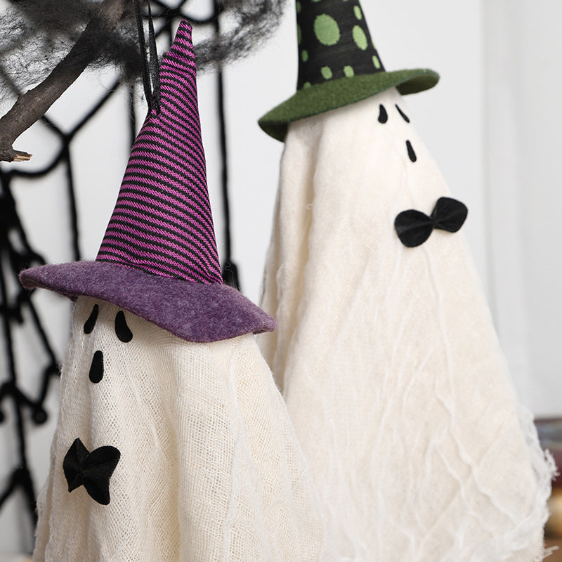 Halloween Ghost Wind Chime Decorations for Spooky Displays