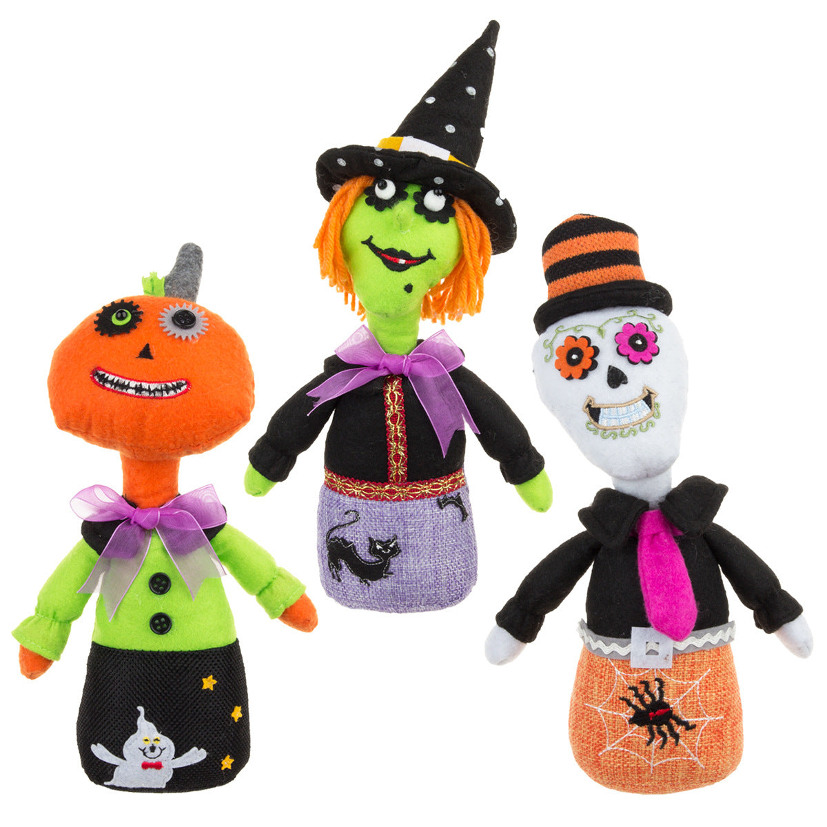 Halloween Ornaments: Playful 3-Piece Character Set