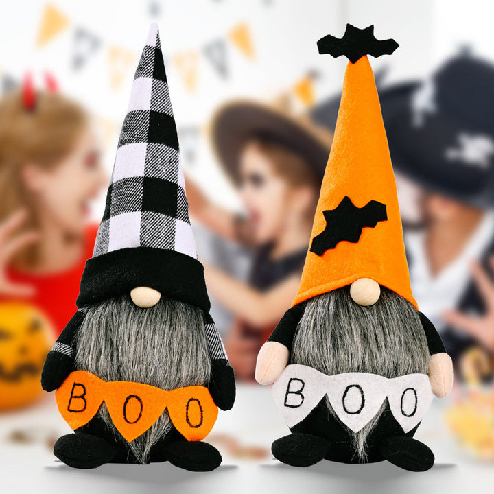 Halloween Gnome Decorations Pair for Festive Displays