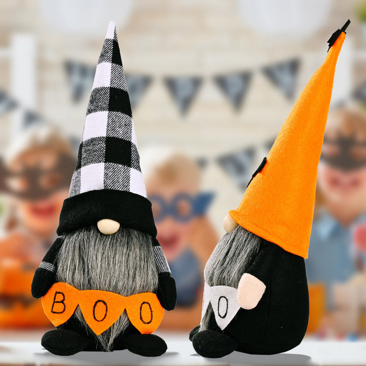 Halloween Gnome Decorations Pair for Festive Displays