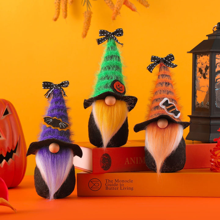 Halloween Gnome Ornaments for Festive Tabletop Decor