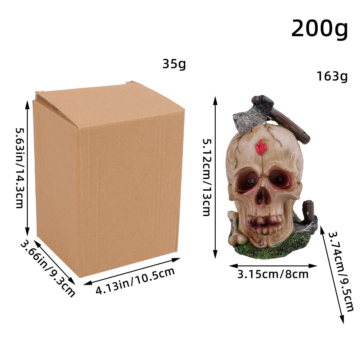 Gothic Skull Ornament for Dramatic Halloween Decor