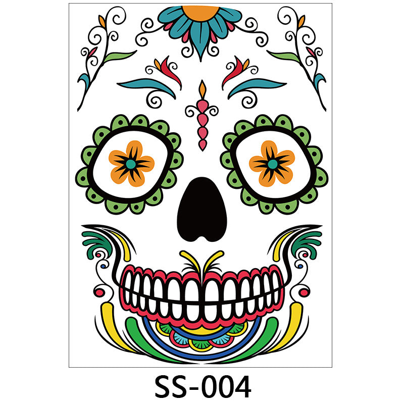 Halloween Face Stickers for Quick Sugar-Skull Looks