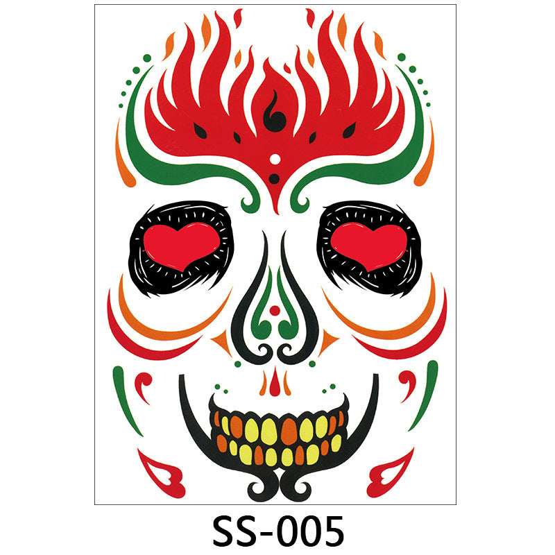 Halloween Face Stickers for Quick Sugar-Skull Looks