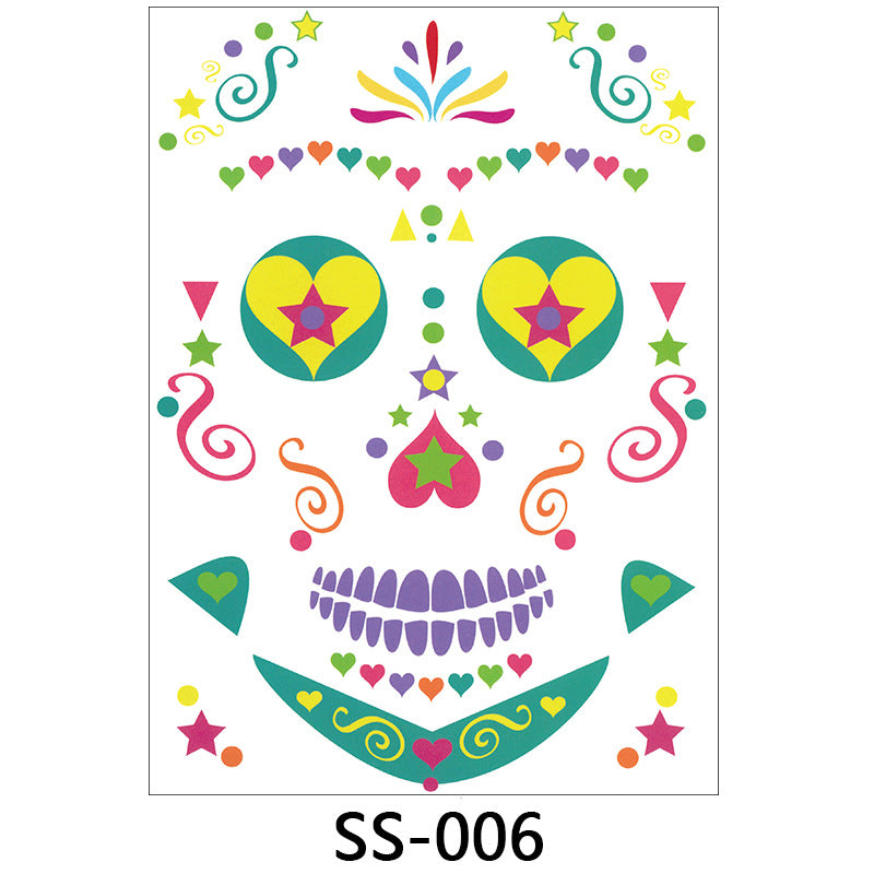 Halloween Face Stickers for Quick Sugar-Skull Looks