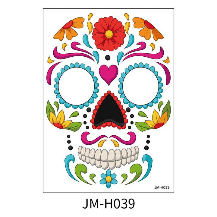 Temporary Face Tattoo Stickers for Halloween Makeup