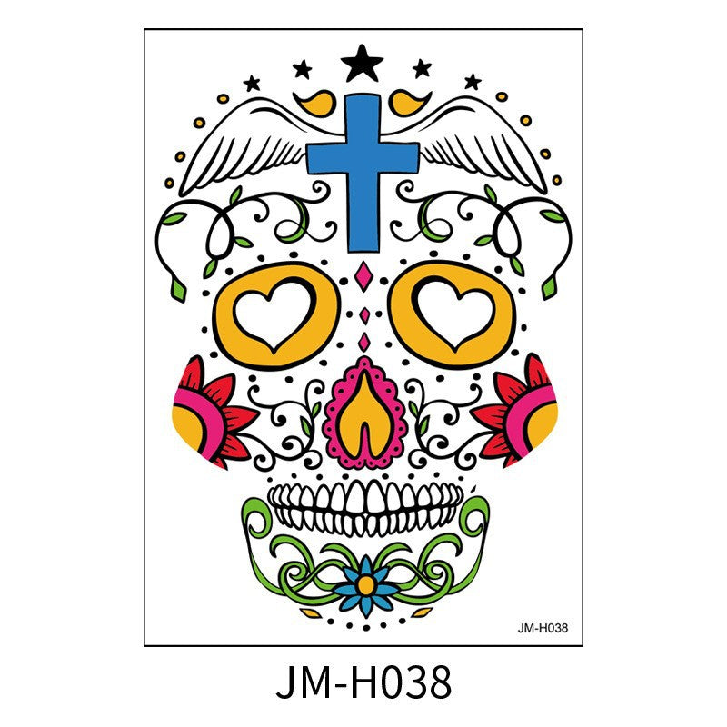 Temporary Face Tattoo Stickers for Halloween Makeup