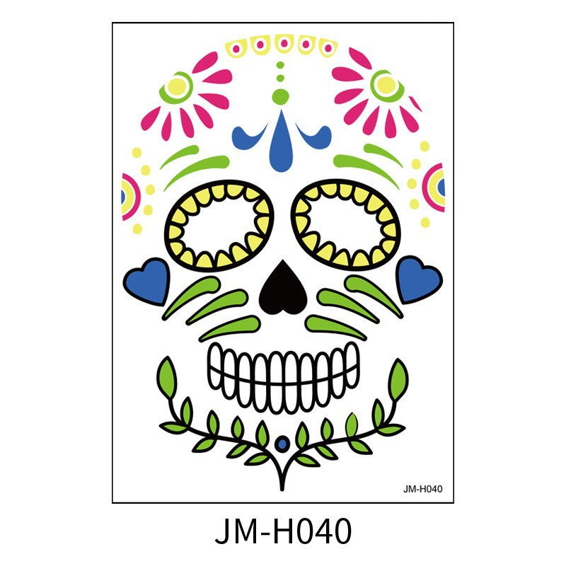 Temporary Face Tattoo Stickers for Halloween Makeup