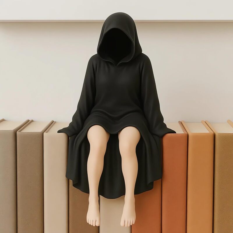 Halloween Sitting Statue for Dramatic Gothic Home Decor