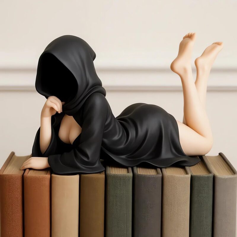 Halloween Sitting Statue for Dramatic Gothic Home Decor