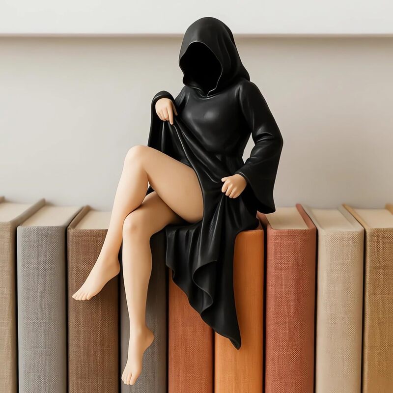 Halloween Sitting Statue for Dramatic Gothic Home Decor