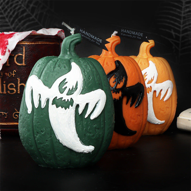 Halloween Pumpkin Candle Mold for Ghost & Bat Designs