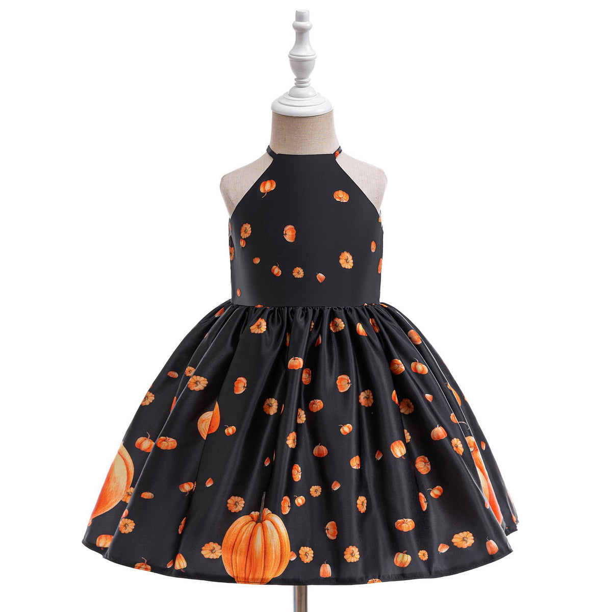 Pumpkin Print Princess Dress for Girls | Halloween