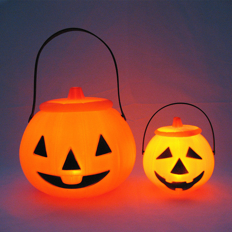 Glowing Jack-o'-Lantern Candy Bucket Set for Halloween
