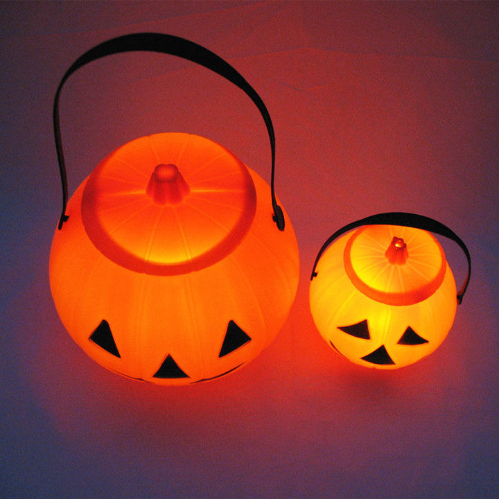 Glowing Jack-o'-Lantern Candy Bucket Set for Halloween