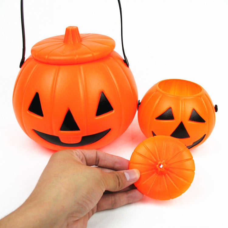 Glowing Jack-o'-Lantern Candy Bucket Set for Halloween