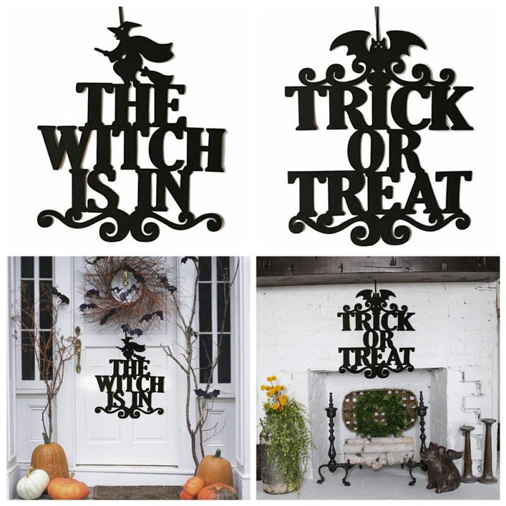 Halloween Hanging Door Signs for Spooky Entryway Decor