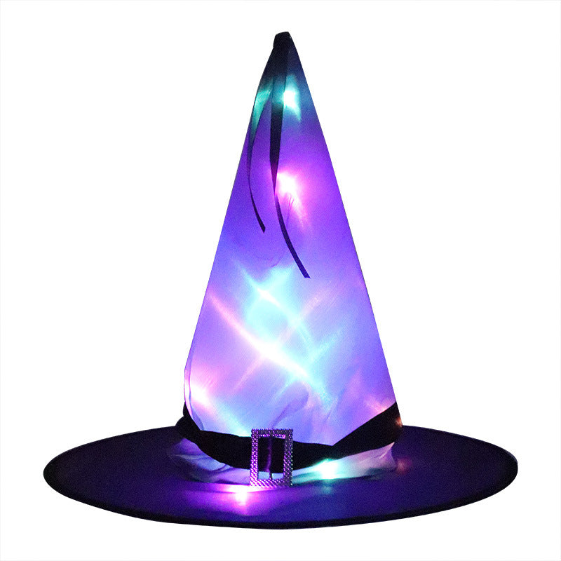 LED Witch Hat Halloween Costume Party Decoration Prop