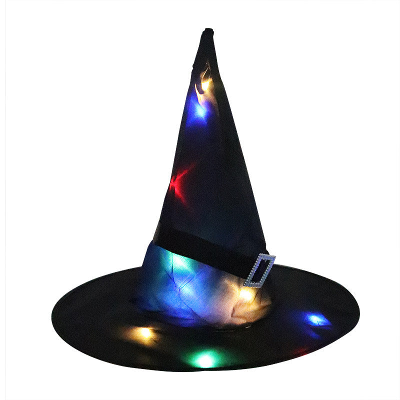 LED Witch Hat Halloween Costume Party Decoration Prop