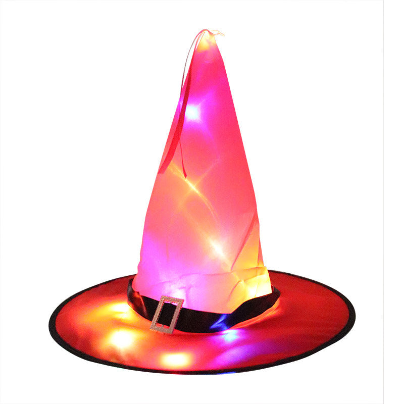 LED Witch Hat Halloween Costume Party Decoration Prop