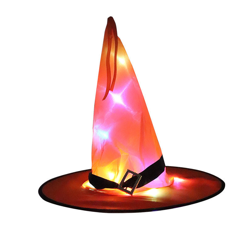 LED Witch Hat Halloween Costume Party Decoration Prop
