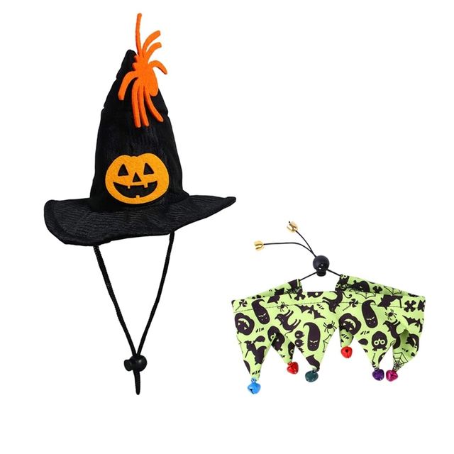 Halloween Cat Hat & Cape Costume Set for Festive Photos
