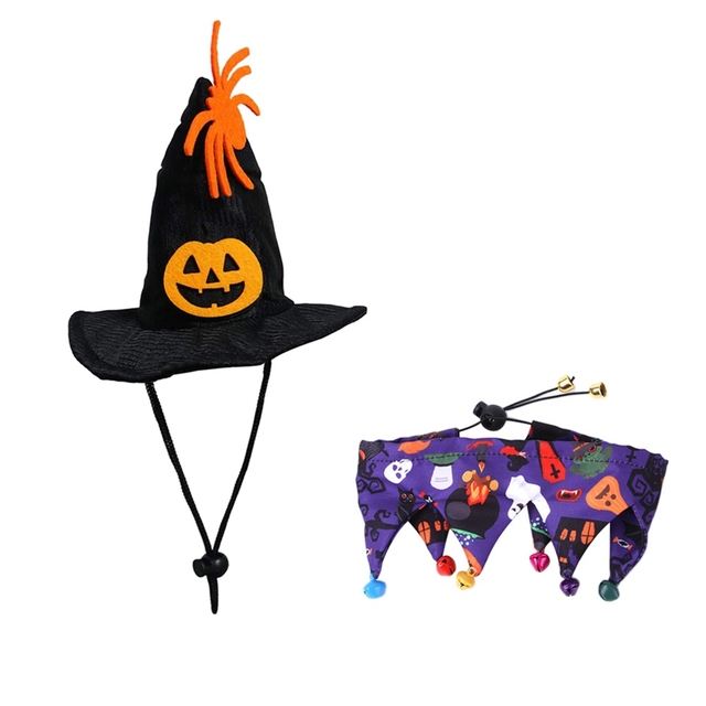 Halloween Cat Hat & Cape Costume Set for Festive Photos