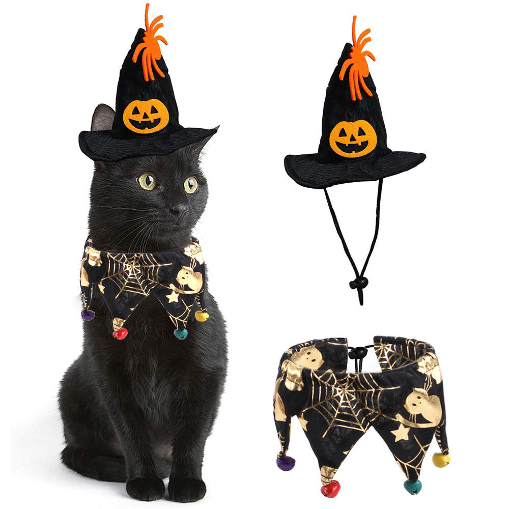 Halloween Cat Hat & Cape Costume Set for Festive Photos