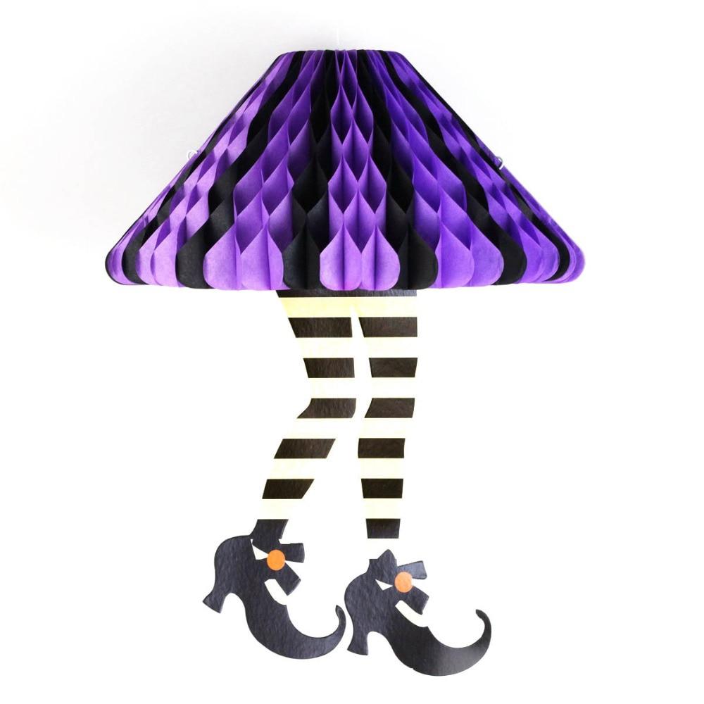 Halloween Honeycomb Witch Legs Hanging Party Decor