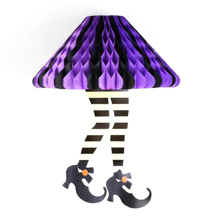 Halloween Honeycomb Witch Legs Hanging Party Decor