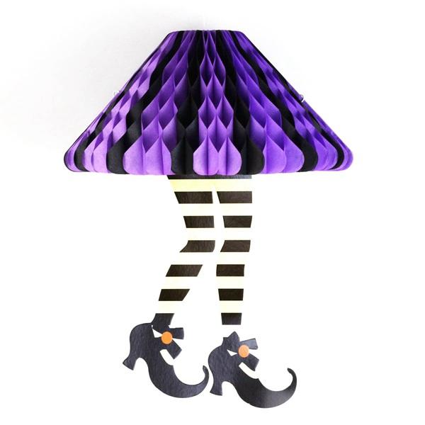 Halloween Honeycomb Witch Legs Hanging Party Decor