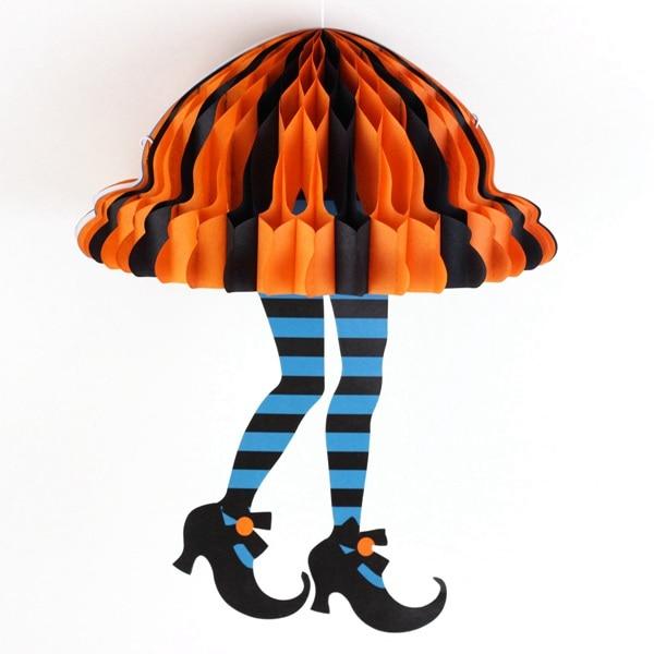 Halloween Honeycomb Witch Legs Hanging Party Decor