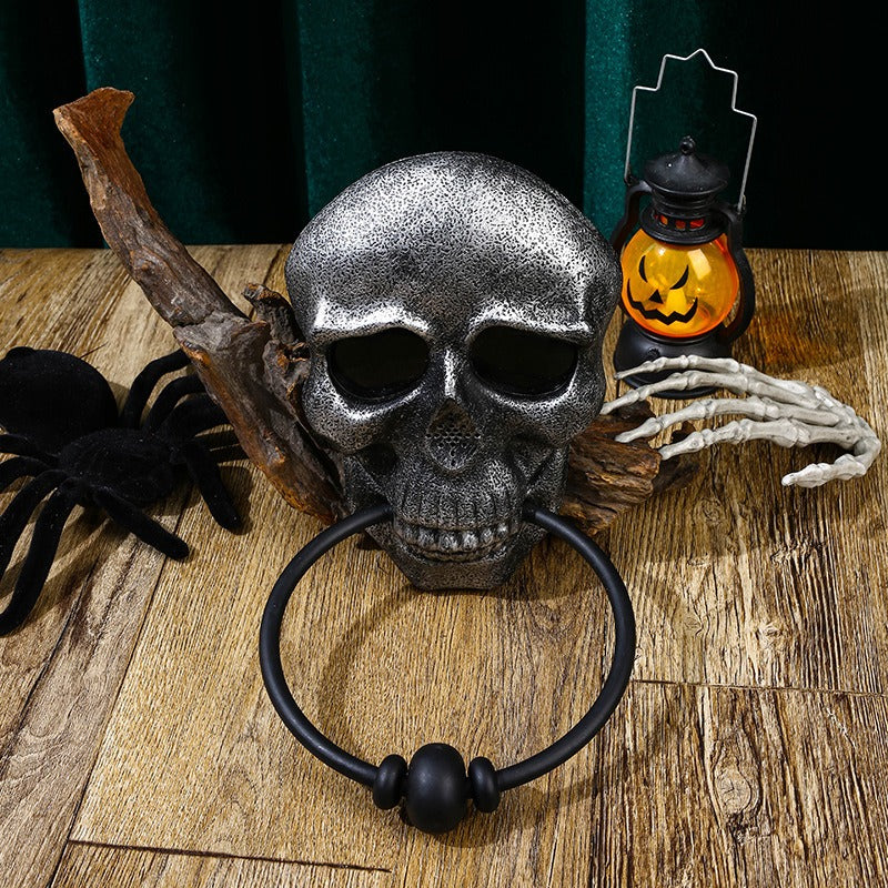 Skull Door Knocker Halloween Decor for Haunted Entrances