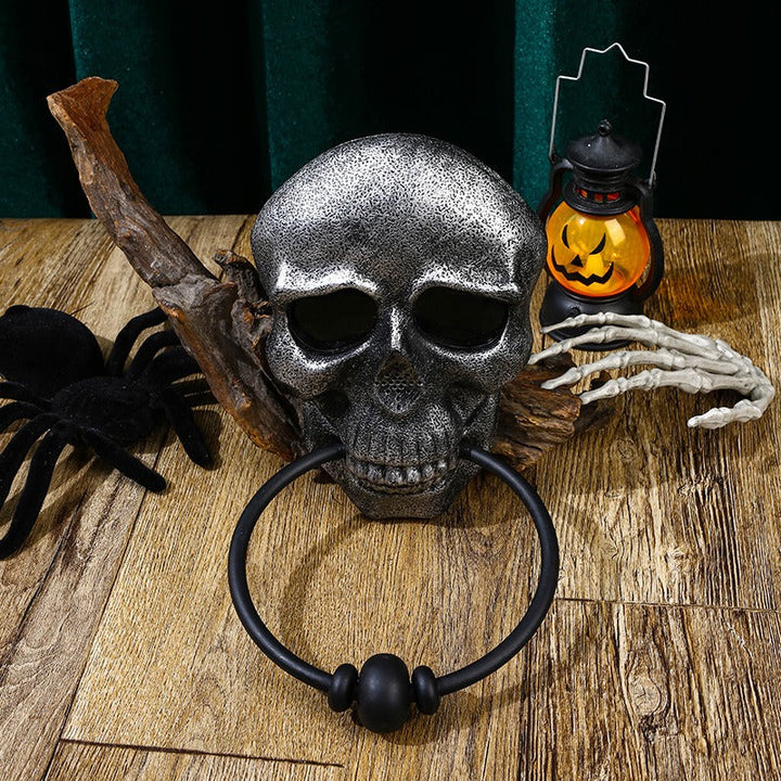 Skull Door Knocker Halloween Decor for Haunted Entrances