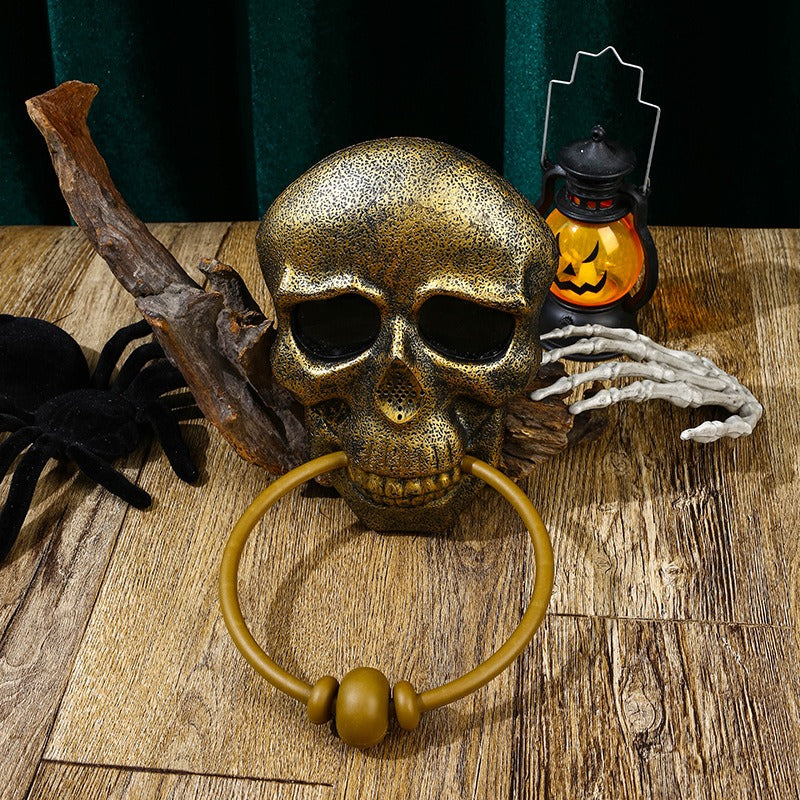 Skull Door Knocker Halloween Decor for Haunted Entrances