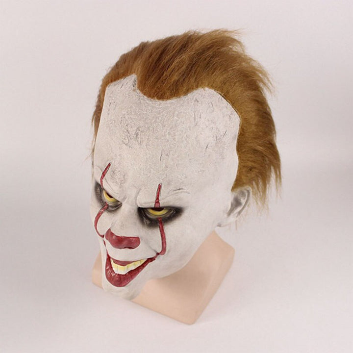 Latex Clown Mask With Hair | Pennywise-Style Horror