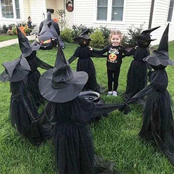 Halloween Witch Decorations for a Creepy Yard Scene