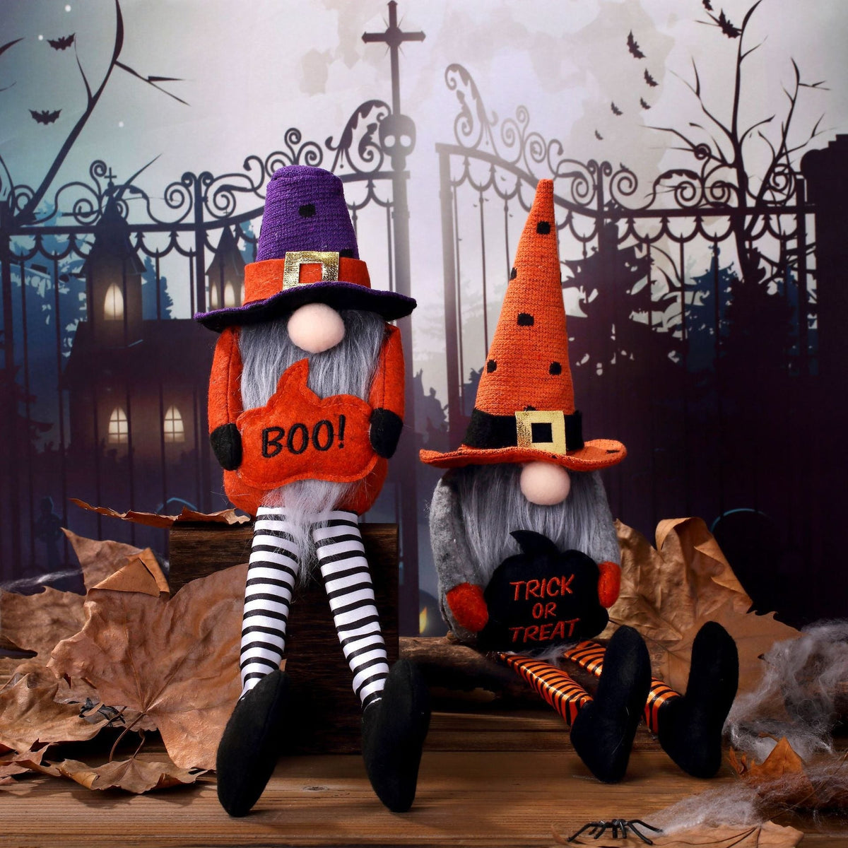 Halloween Long-Leg Gnome Decor for Whimsical Seasonal Charm