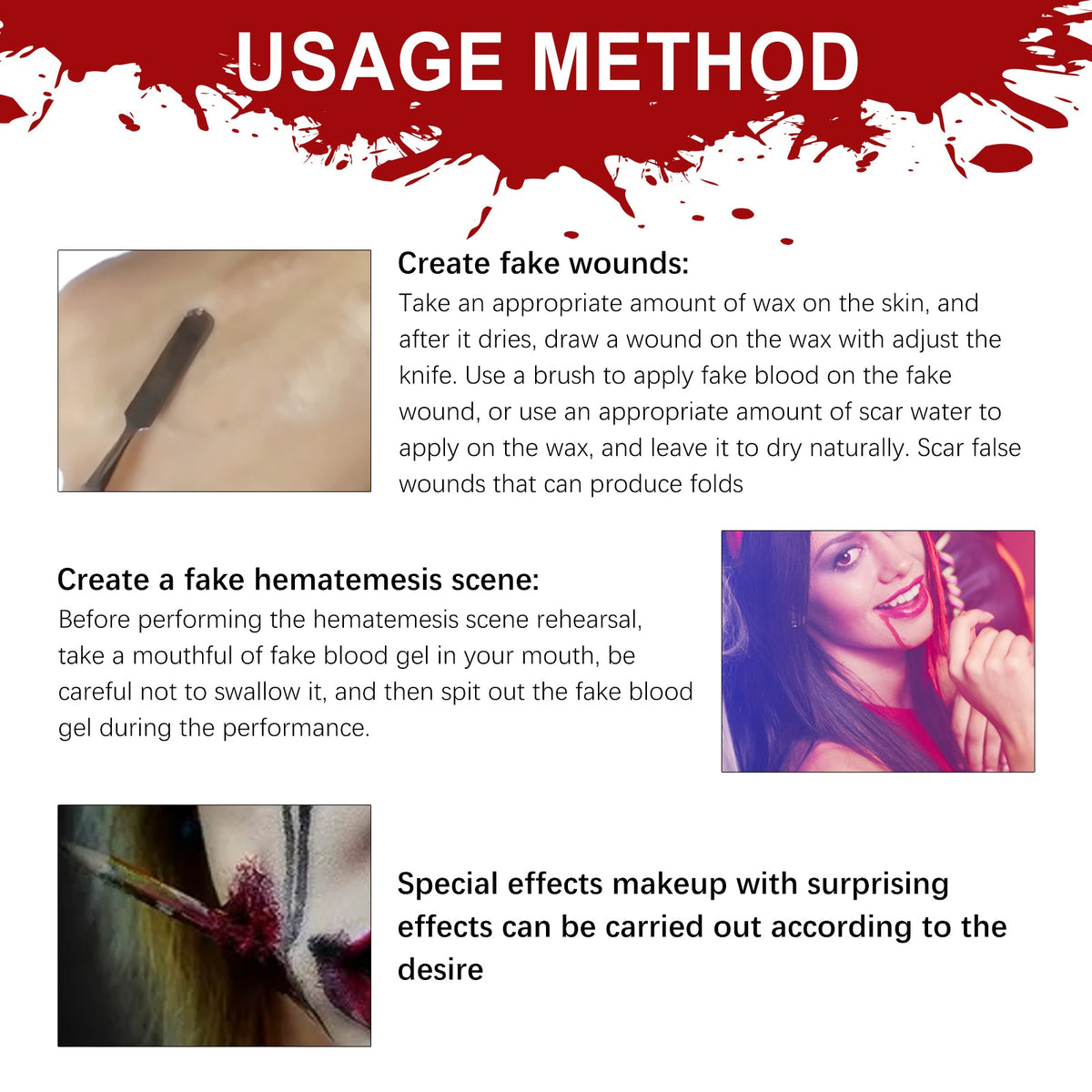 Halloween SFX Makeup Kit for Realistic Wounds & Scars