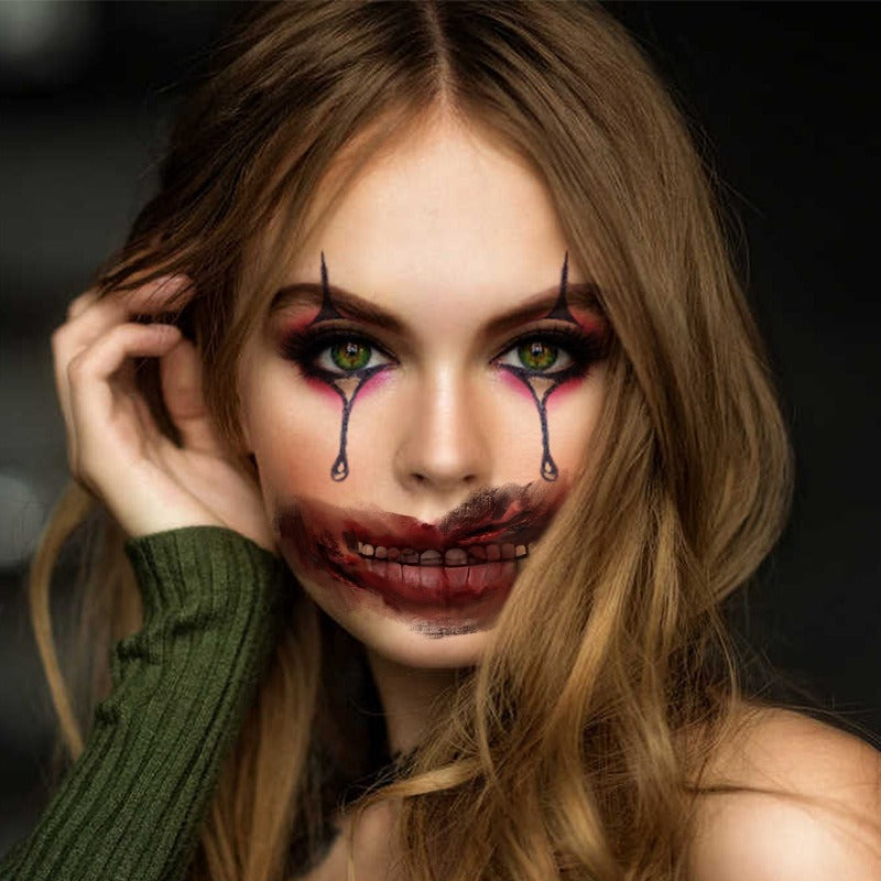 Halloween Mouth Tattoo | Oversized Horror Face Makeup